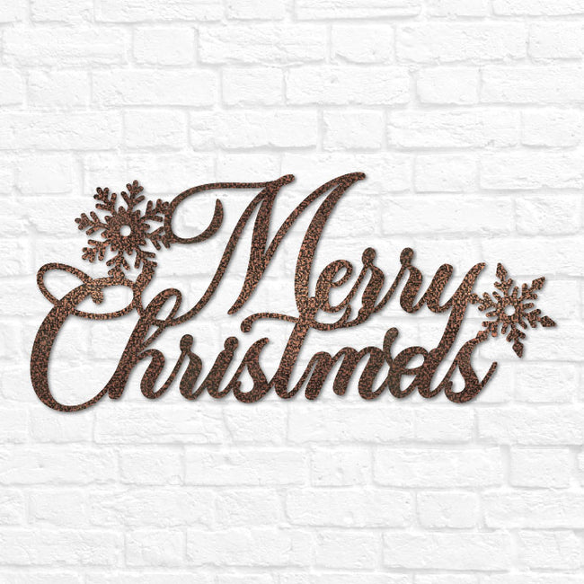 Merry Christmas / Happy Holidays Metal Sign