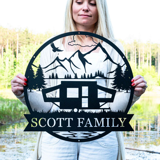 Pop Up Camper Outdoor Monogram