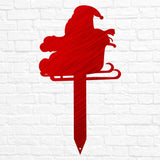 Reindeer with Santa Yard Stakes