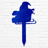 Reindeer with Santa Yard Stakes