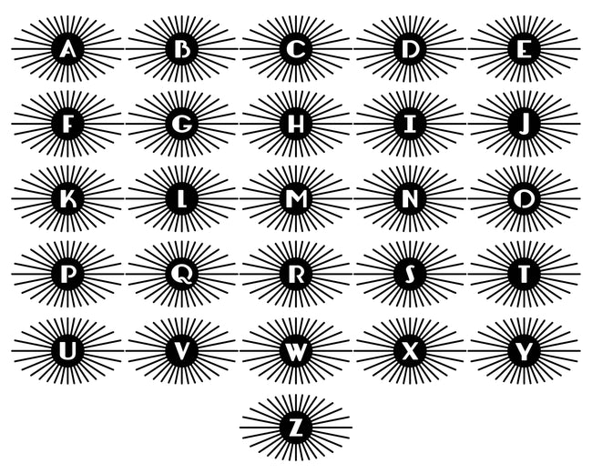 Starburst Letter Monogram