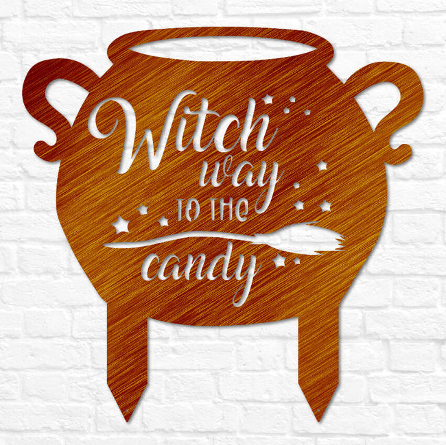 Witch Way to the Candy Yard Sign