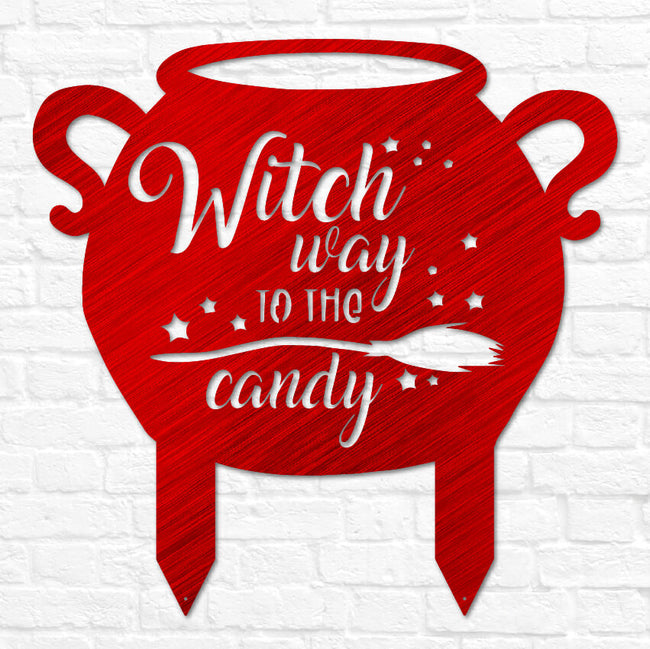 Witch Way to the Candy Yard Sign