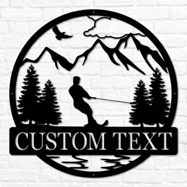 Water Skiing Outdoor Monogram