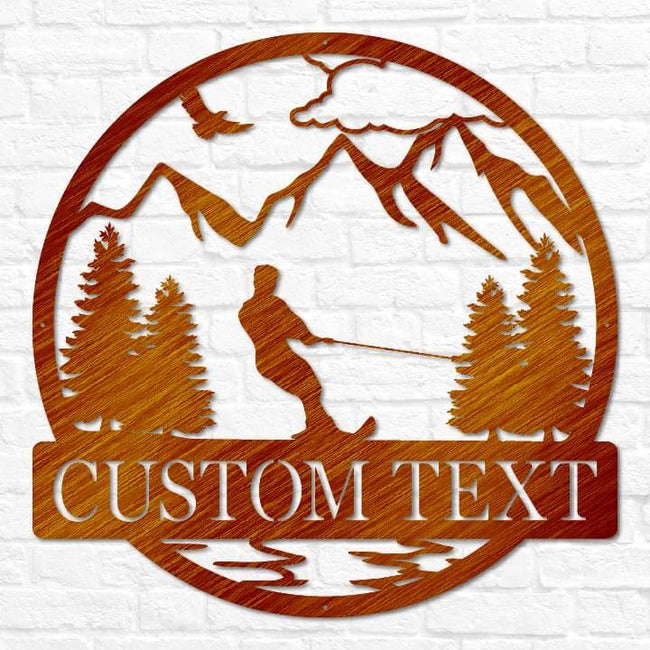 Water Skiing Outdoor Monogram