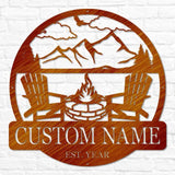 Beach Campfire Monogram