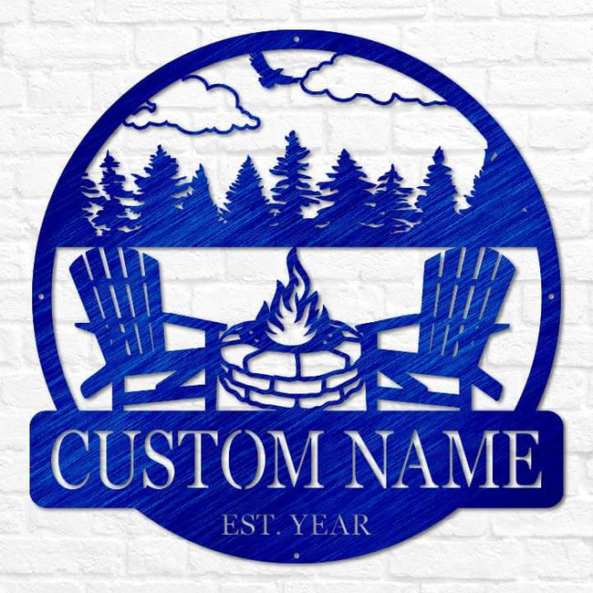 Beach Campfire Monogram