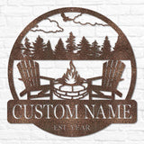 Beach Campfire Monogram