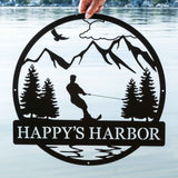 Water Skiing Outdoor Monogram