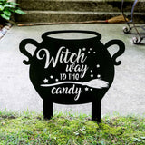 Witch Way to the Candy Yard Sign