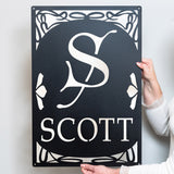 Art Nouveau Letter Name Sign