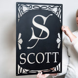 Art Nouveau Letter Name Sign