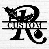 Christmas Split Letter Monogram