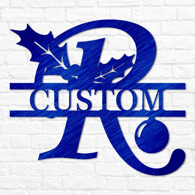 Christmas Split Letter Monogram