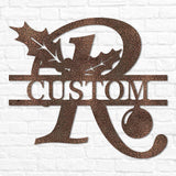 Christmas Split Letter Monogram