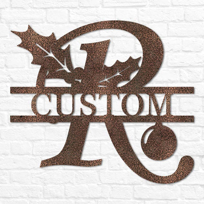 Christmas Split Letter Monogram