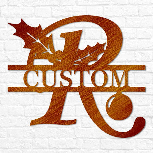 Christmas Split Letter Monogram