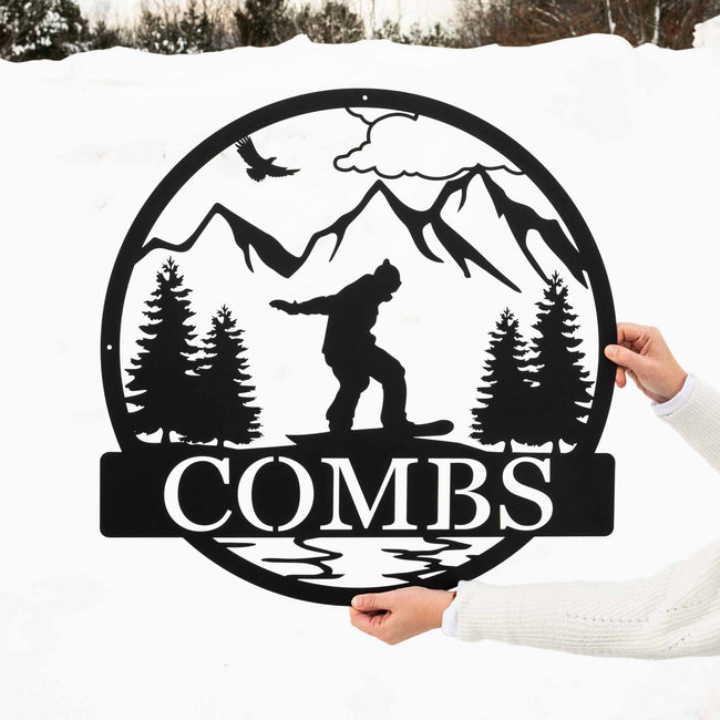 Snowboarding Outdoor Monogram