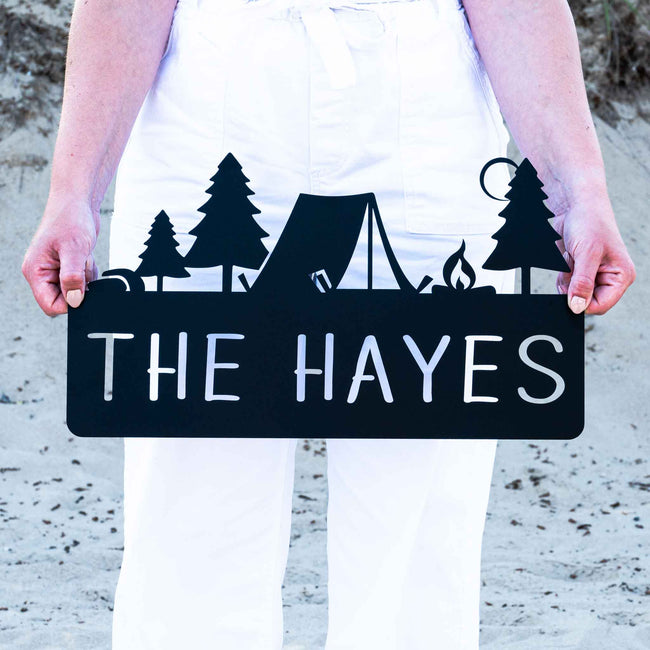 Tent Monogram Plaque