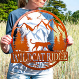 Cougar Mountain Lion Outdoor Monogram