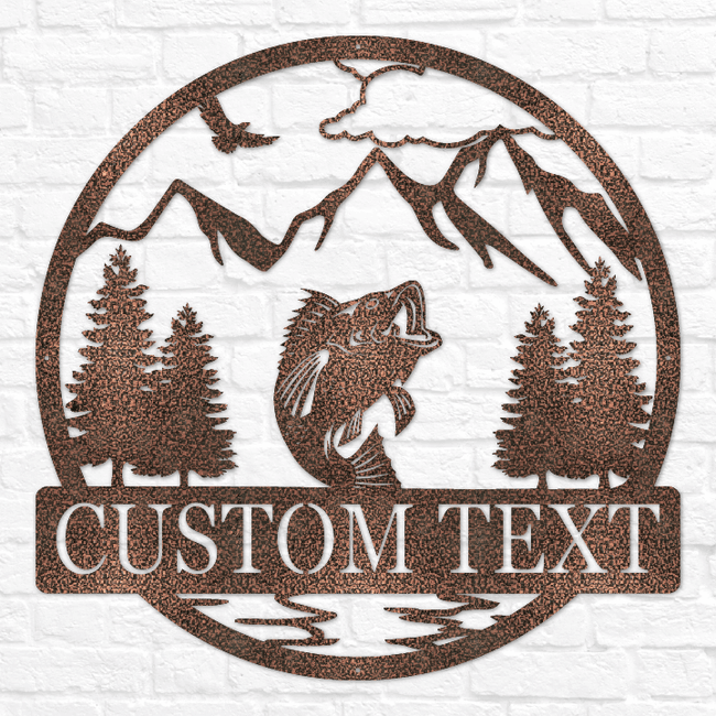 Bass Fish Outdoor Monogram