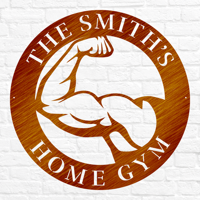 Flexing Bicep Gym Sign