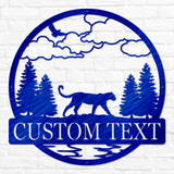 Cougar Mountain Lion Outdoor Monogram