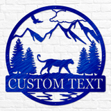 Cougar Mountain Lion Outdoor Monogram