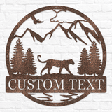 Cougar Mountain Lion Outdoor Monogram