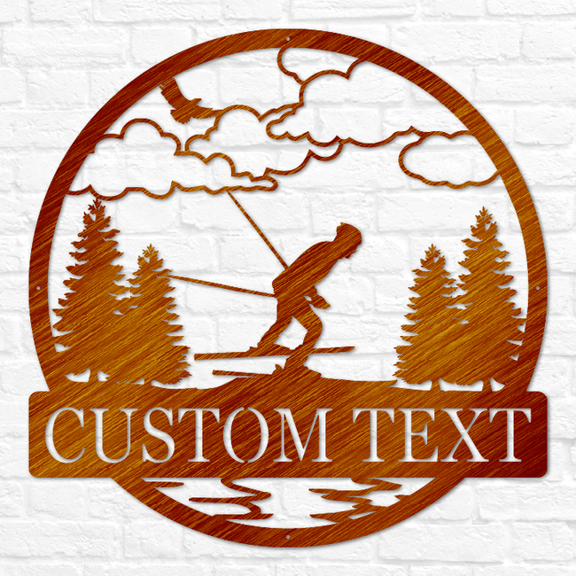 Downhill Skiing Outdoor Monogram