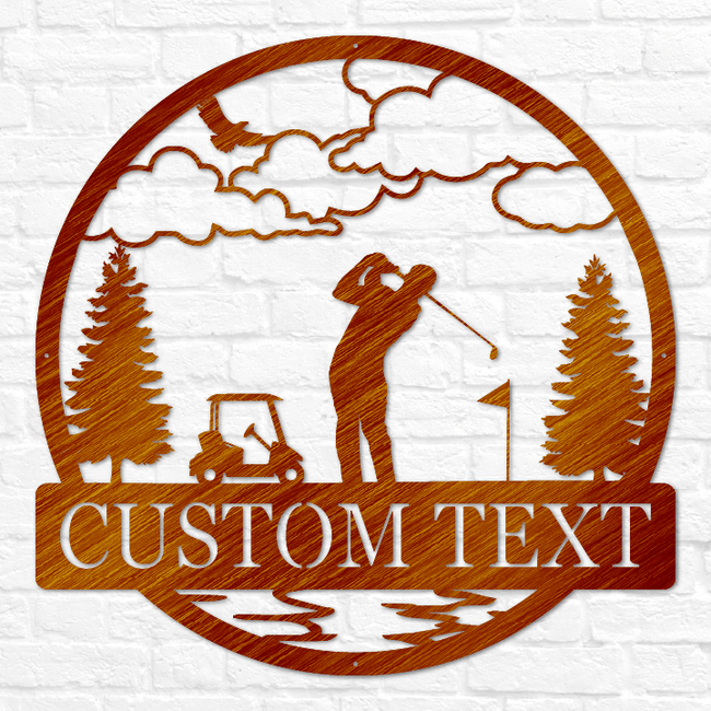 Golfer Outdoor Monogram