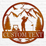 Golfer Outdoor Monogram