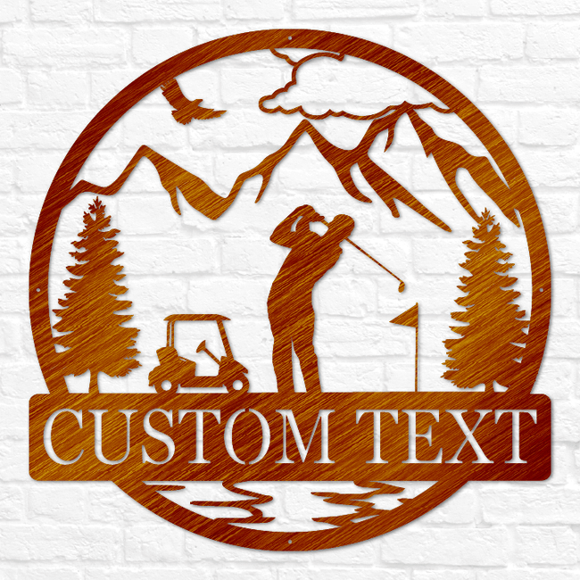 Golfer Outdoor Monogram