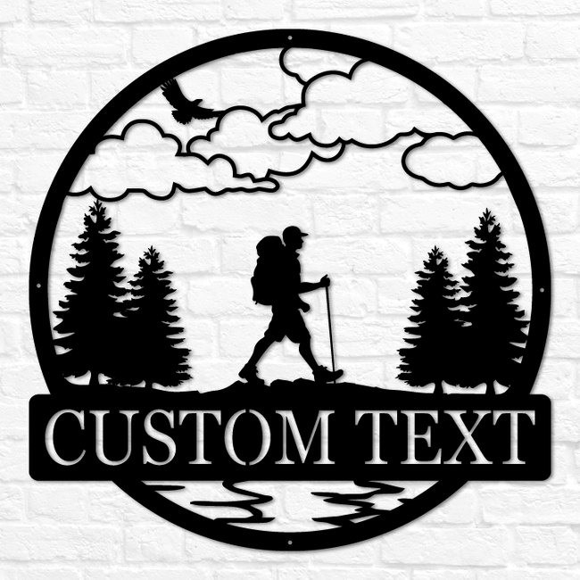 Hiker Outdoor Monogram