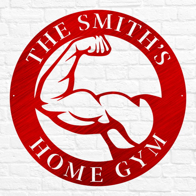 Flexing Bicep Gym Sign