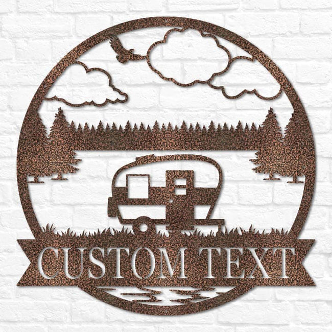 Retro Camper Outdoor Monogram