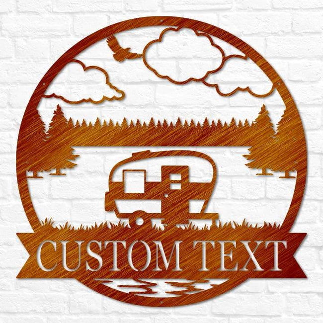 Retro Camper Outdoor Monogram