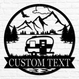 Retro Camper Outdoor Monogram