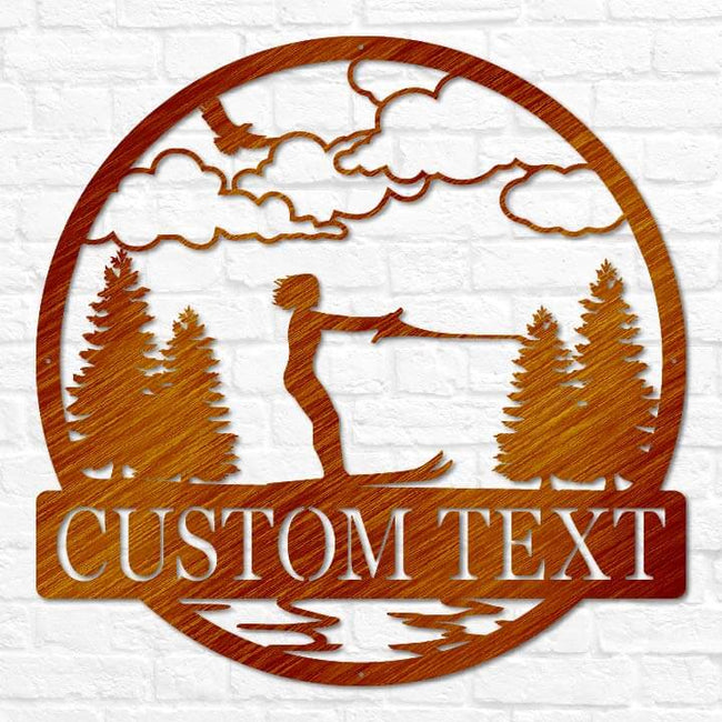 Water Skiing Outdoor Monogram