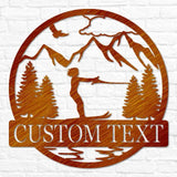 Water Skiing Outdoor Monogram