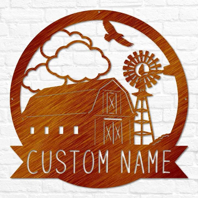 Barn & Windmill Monogram